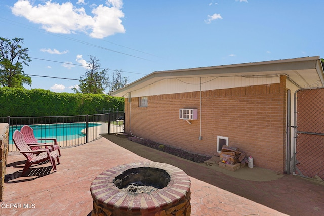 4540 Swan Dr, El Paso, TX 79922 - view of patio with a fire pit and fence