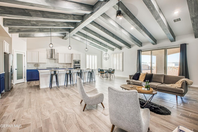 309 Blue Vly, El Paso, TX 79928 - living room featuring light wood finished floors, baseboards, and recessed lighting