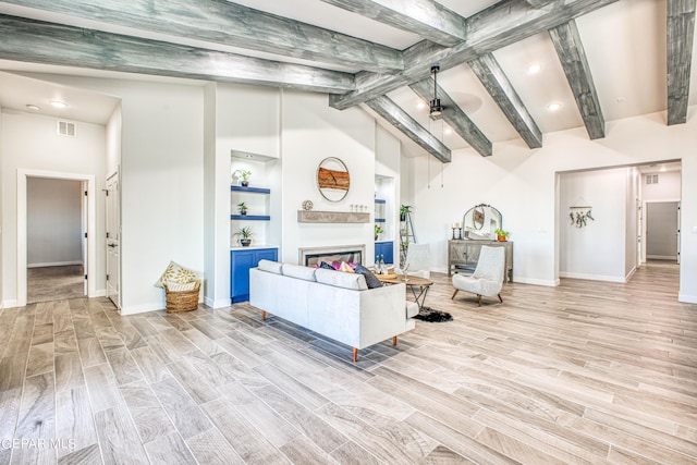 309 Blue Vly, El Paso, TX 79928 - living room with baseboards, ceiling fan, light wood finished floors, and recessed lighting