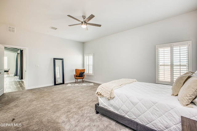 309 Blue Vly, El Paso, TX 79928 - bedroom with carpet, baseboards, and ceiling fan