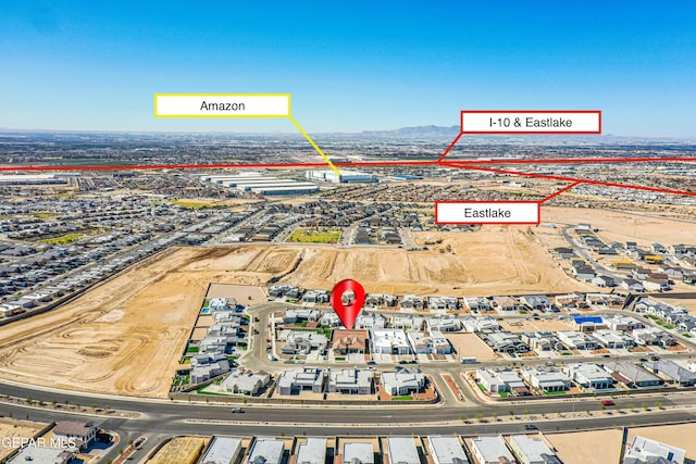 309 Blue Vly, El Paso, TX 79928 - aerial overview of property's location featuring a mountainous background