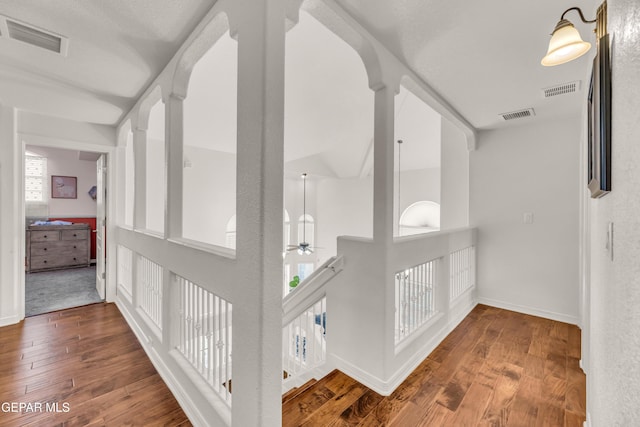 3208 Cascade Point Dr, El Paso, TX 79938 - hallway featuring wood finished floors and baseboards