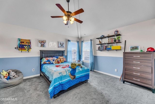 3208 Cascade Point Dr, El Paso, TX 79938 - bedroom with carpet floors, baseboards, and ceiling fan