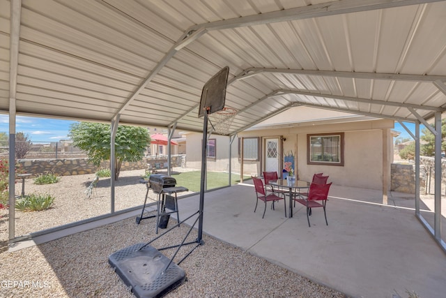 view of patio with fence