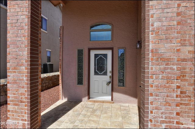 1493 Luz De Sol Dr, El Paso, TX 79912 - property entrance featuring stucco siding and brick siding