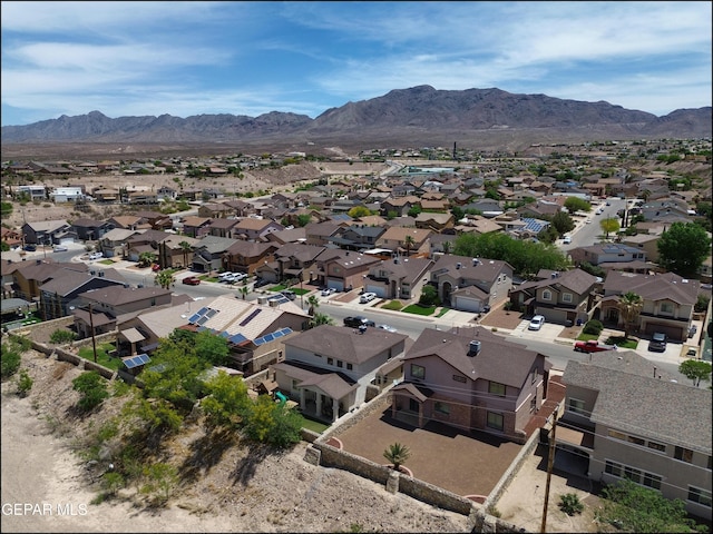 1493 Luz De Sol Dr, El Paso, TX 79912 - aerial perspective of suburban area featuring mountains
