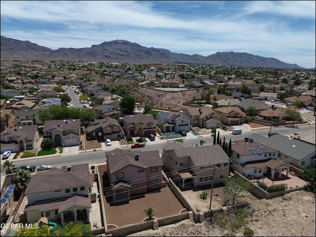1493 Luz De Sol Dr, El Paso, TX 79912 - aerial perspective of suburban area featuring a mountain backdrop