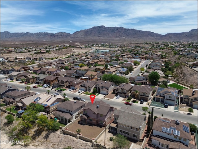 1493 Luz De Sol Dr, El Paso, TX 79912 - aerial perspective of suburban area featuring a mountain backdrop