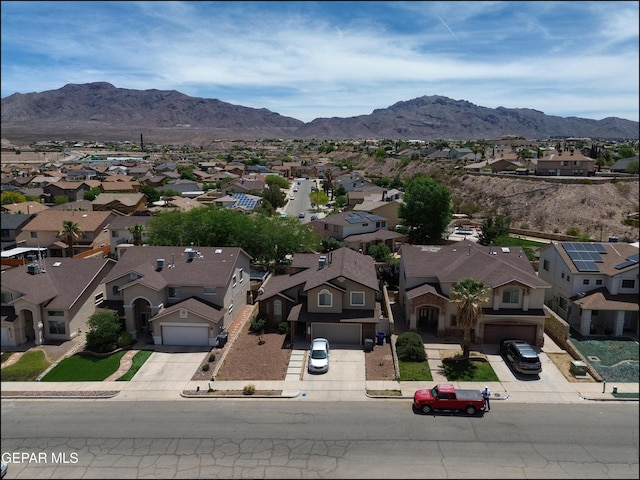 1493 Luz De Sol Dr, El Paso, TX 79912 - aerial view of residential area featuring mountains