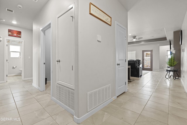 12405 Northumberg Dr, El Paso, TX 79928 - corridor with light tile patterned flooring, baseboards, and recessed lighting