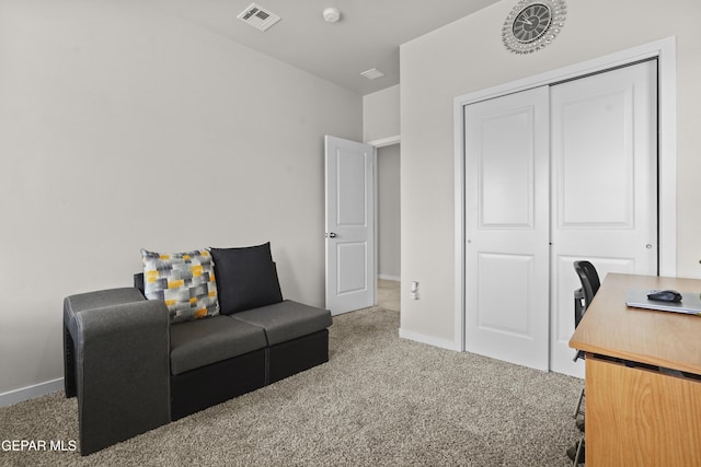 12405 Northumberg Dr, El Paso, TX 79928 - living area with carpet, a desk, and baseboards