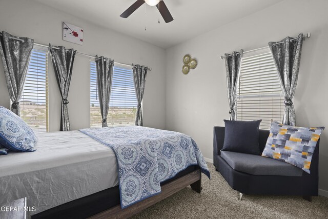 12405 Northumberg Dr, El Paso, TX 79928 - carpeted bedroom featuring ceiling fan and baseboards