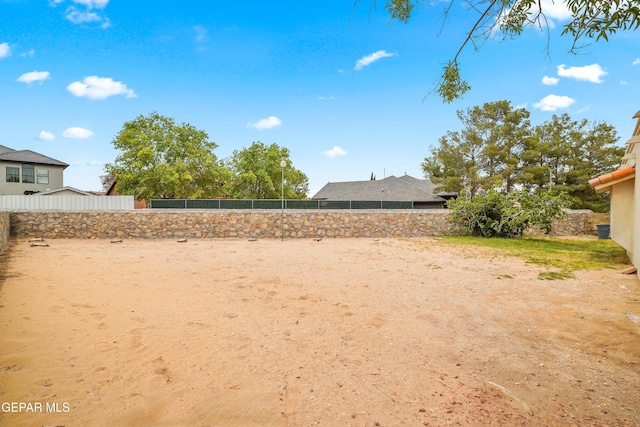 view of fenced backyard