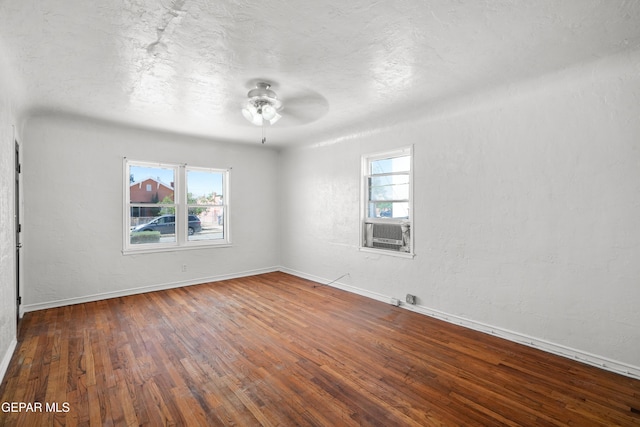 3817 La Luz Ave, El Paso, TX 79903 - empty room with a ceiling fan, baseboards, and hardwood / wood-style floors