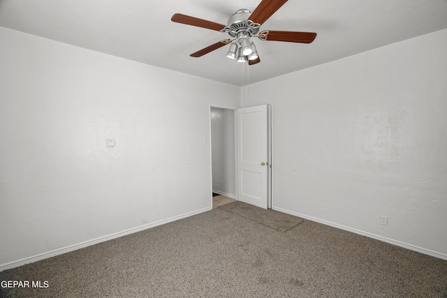 3817 La Luz Ave, El Paso, TX 79903 - carpeted spare room with ceiling fan and baseboards