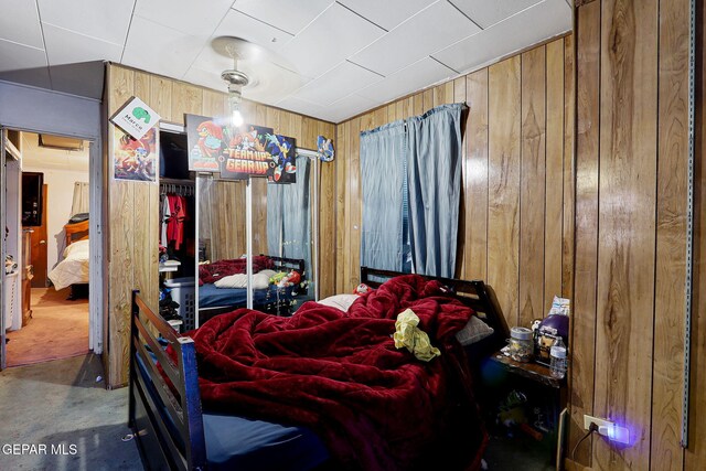 564 Chula Vista St, El Paso, TX 79915 - bedroom with wood walls