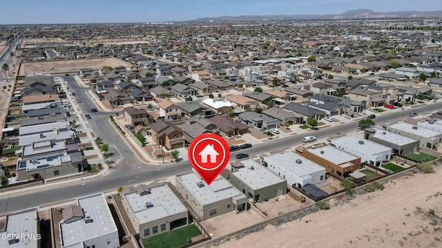 14172 Peyton Edwards Ave, El Paso, TX 79938 - aerial view of property and surrounding area featuring a mountainous background and nearby suburban area