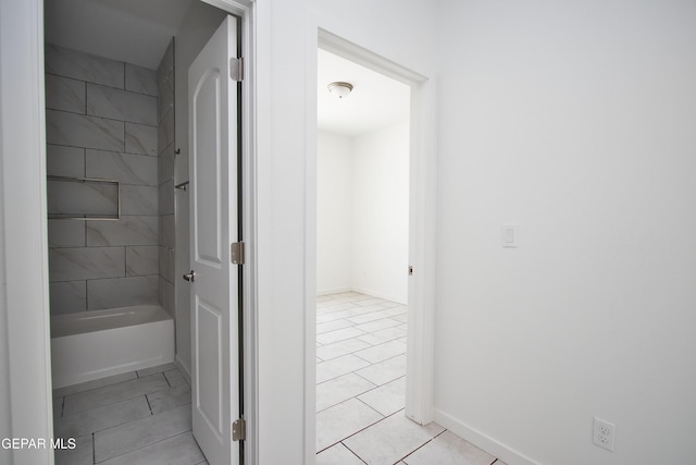 15341 Idea Ln, El Paso, TX 79938 - full bathroom featuring tile patterned flooring, baseboards, and shower / washtub combination