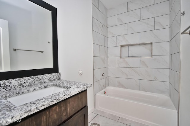 15341 Idea Ln, El Paso, TX 79938 - bathroom with vanity, shower / washtub combination, and tile patterned floors