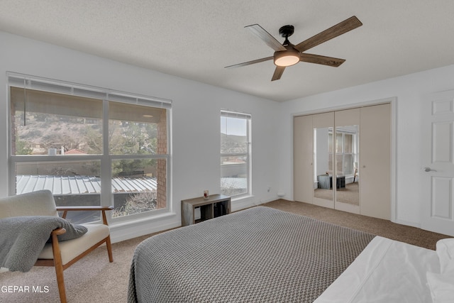4433 Stanton St Unit T37, El Paso, TX 79902 - carpeted bedroom featuring ceiling fan and a closet