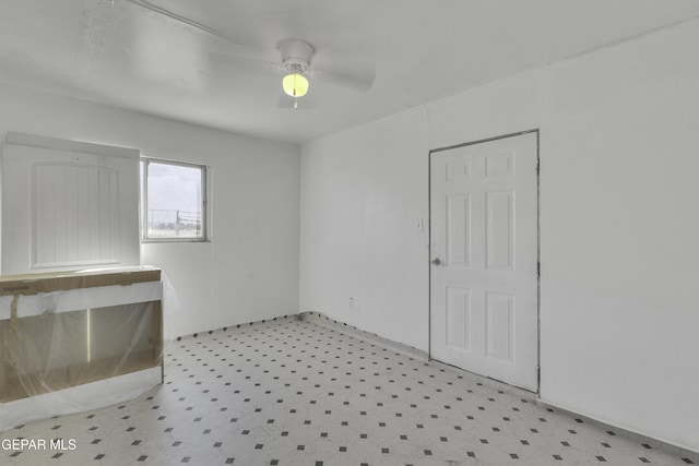 720 Johnson St, Fabens, TX 79838 - empty room with ceiling fan and light floors