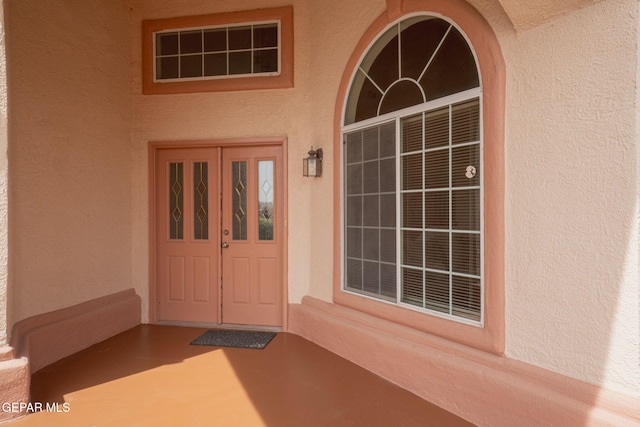 7350 Rosas Way, Canutillo, TX 79835 - property entrance featuring stucco siding
