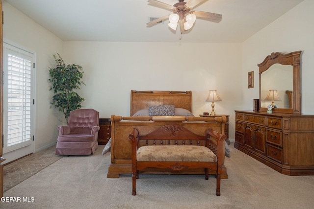 7350 Rosas Way, Canutillo, TX 79835 - bedroom with carpet, baseboards, and ceiling fan