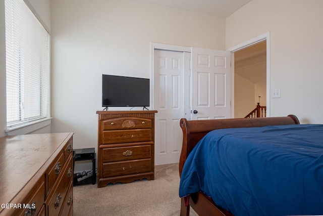 7350 Rosas Way, Canutillo, TX 79835 - bedroom featuring light colored carpet and a closet