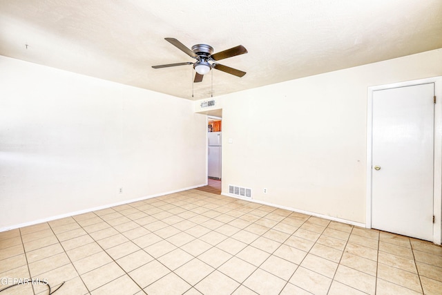 4209 Hercules Ave, El Paso, TX 79904 - empty room featuring ceiling fan, baseboards, and light tile patterned floors