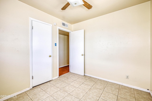 4209 Hercules Ave, El Paso, TX 79904 - unfurnished room with a ceiling fan, baseboards, and light tile patterned flooring