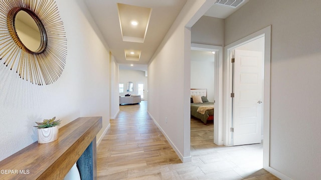 569 Logwood Ave, Canutillo, TX 79835 - hall featuring baseboards, recessed lighting, and light wood-style floors