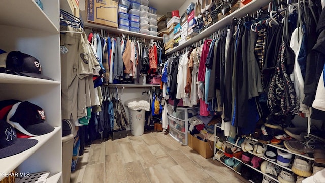 569 Logwood Ave, Canutillo, TX 79835 - walk in closet featuring wood finished floors