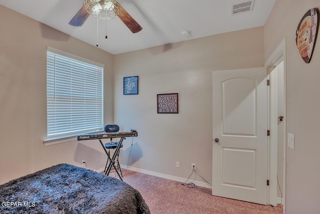 14809 Tierra Escape Ave, El Paso, TX 79938 - bedroom featuring carpet, baseboards, and a ceiling fan