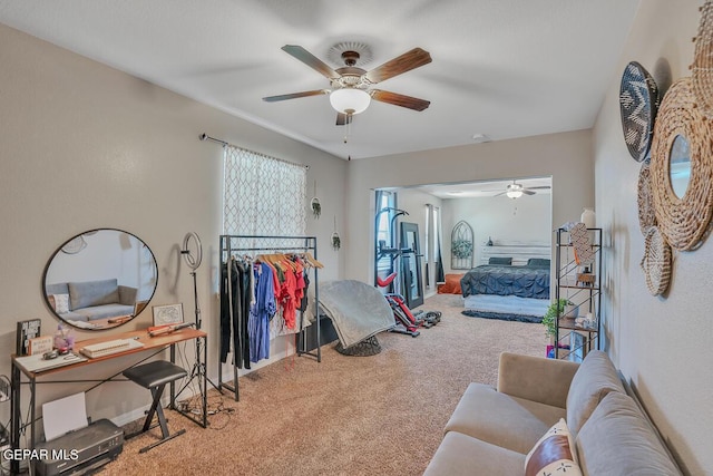 14809 Tierra Escape Ave, El Paso, TX 79938 - carpeted bedroom featuring ceiling fan