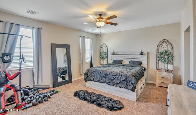 14809 Tierra Escape Ave, El Paso, TX 79938 - bedroom featuring carpet flooring, baseboards, and a ceiling fan