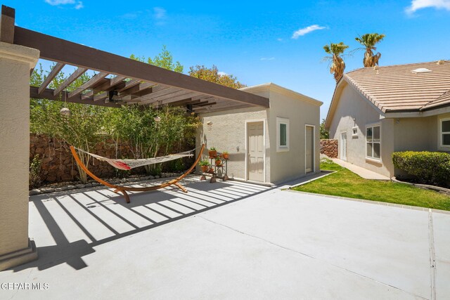 12081 E Paseo De Amor Ln E, El Paso, TX 79936 - view of patio / terrace with a pergola