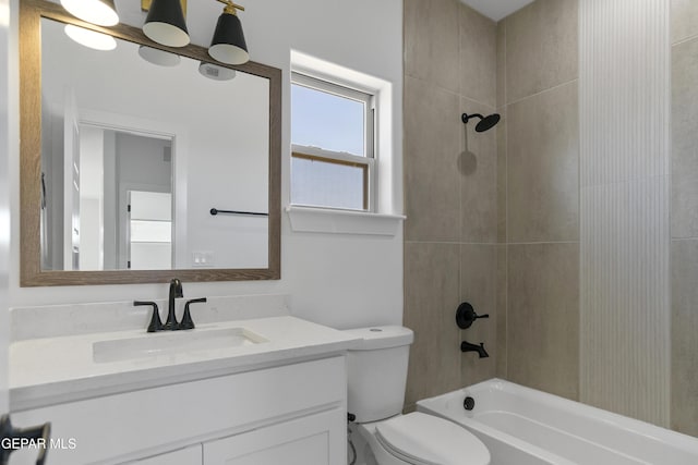10700 Elise St, El Paso, TX 79924 - full bathroom featuring vanity, toilet, and tub / shower combination