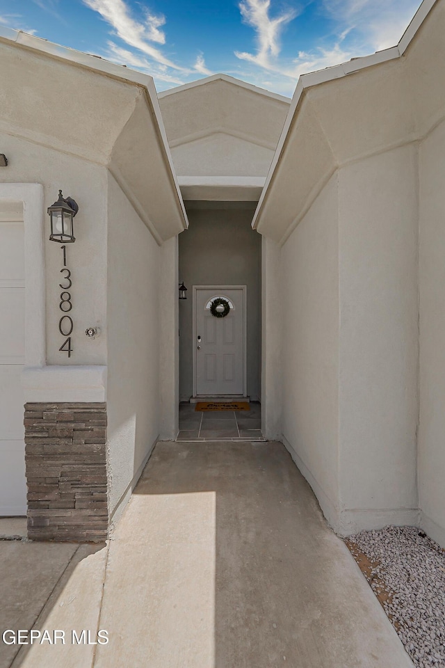 13804 Flora Vista Ave, Horizon City, TX 79928 - entrance to property featuring stucco siding