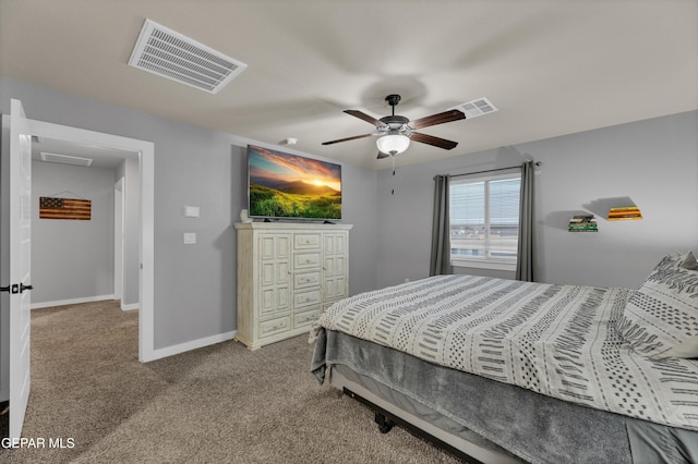 14953 Willie Worsley Ave, El Paso, TX 79938 - bedroom with carpet flooring, baseboards, and a ceiling fan