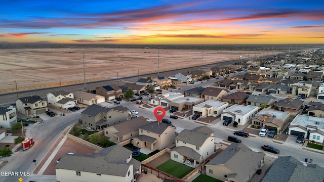 14953 Willie Worsley Ave, El Paso, TX 79938 - aerial view at dusk of a residential view