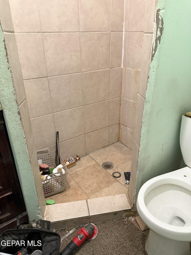 56 Palm St, El Paso, TX 79901 - full bathroom featuring a stall shower and toilet