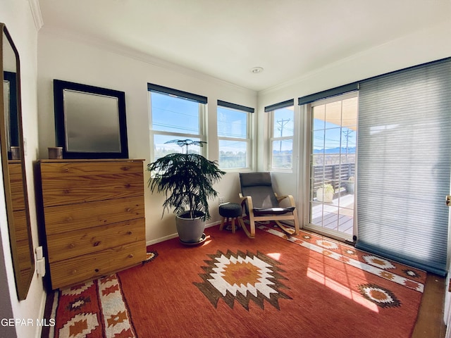 910 Mesita Dr, El Paso, TX 79902 - living area featuring ornamental molding and wood finished floors