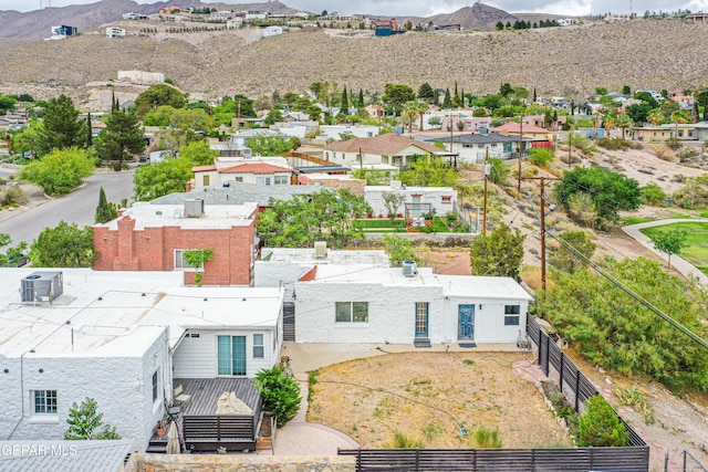 910 Mesita Dr, El Paso, TX 79902 - aerial view of residential area featuring a mountainous background