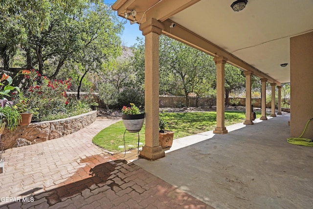 505 Canyon Springs Dr, El Paso, TX 79912 - fenced backyard featuring a patio area