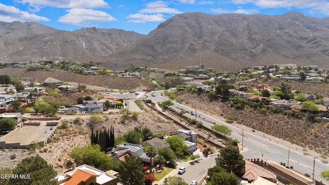 505 Canyon Springs Dr, El Paso, TX 79912 - aerial perspective of suburban area featuring mountains