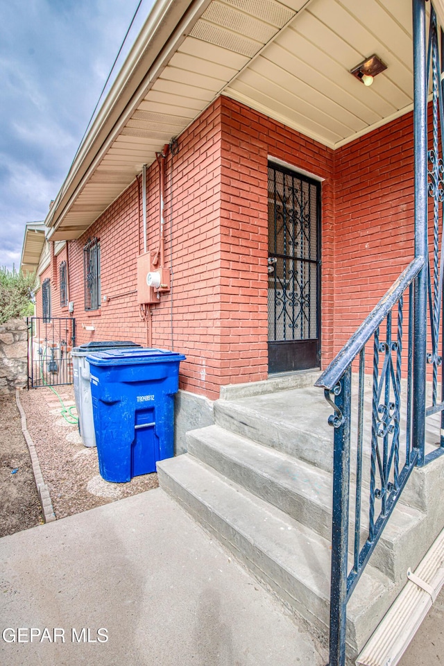 2300 N Campbell St, El Paso, TX 79902 - doorway to property featuring brick siding