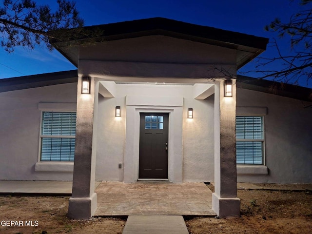 11574 La Poblana Dr, Socorro, TX 79927 - entrance to property with stucco siding