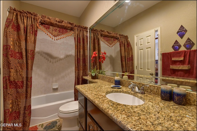 1337 Emerald Gate Ln, El Paso, TX 79936 - full bath with vanity, toilet, and shower / tub combo
