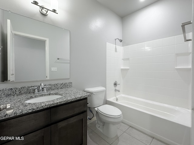 11500 Summer Dr Unit A & B, Socorro, TX 79927 - full bath with tile patterned floors, toilet, vanity, and  shower combination