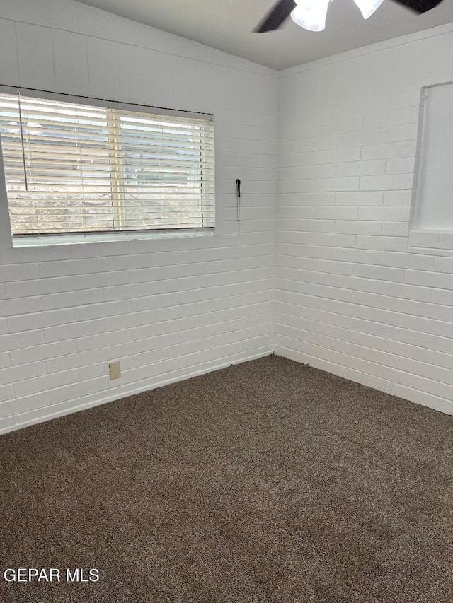 1017 Ralpheene St, El Paso, TX 79907 - unfurnished room featuring carpet flooring and a ceiling fan
